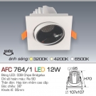 Đèn LED Âm Trần 12W 1 Màu Xoay Góc AFC 764-1