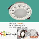 Đèn LED Âm Trần 20W EU-LA653 Ø110