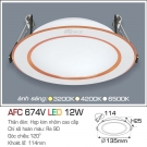 Đèn Led Âm Trần 3 Màu 12W AFC 674V