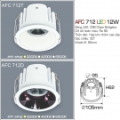 Đèn LED Âm Trần 3 Màu 12W Góc Chiếu 50 Độ AFC 712