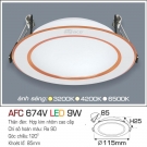 Đèn LED Âm Trần 3 Màu 9W AFC 674V
