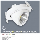 Đèn Led Âm Trần Chỉnh Hướng 18W AFC 723 Ø145