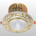 Đèn LED Âm Trần Tân Cổ Điển 1 Màu 12W AFC Đồng 006 Ø85