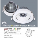 Đèn LED Âm Trần Góc Chiếu 36 độ 1 Màu 7W AFC 706