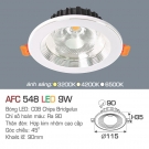 Đèn LED âm trần góc chiếu 45 độ 1 màu 9W AFC 548