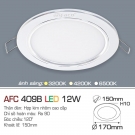 Đèn Led Âm Trần Hoa Văn Siêu Mỏng AFC 409B 12W