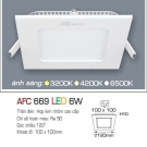 Đèn LED Âm Trần Mặt Vuông 1 Màu 6W AFC 669