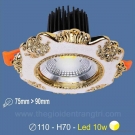 đèn led âm trần tân cổ điển 10W SN2330, đèn led âm trần cao cấp, đèn âm trần tân cổ điển