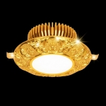 Đèn LED Âm Trần Bằng Đồng Mạ Vàng Tân Cổ Điển 12W UAD200