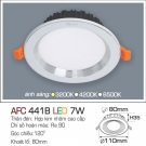 Đèn LED Âm Trần Thạch Cao 1 Màu 7W AFC 441B