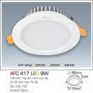 Đèn LED Âm Trần Thạch Cao 1 Màu 9W AFC 417
