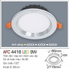 Đèn LED Âm Trần Thạch Cao 1 Màu 9W AFC 441B