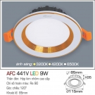 Đèn LED Âm Trần Thạch Cao 1 Màu 9W AFC 441V