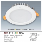 Đèn LED Âm Trần Thạch Cao 3 Màu 12W AFC 417