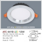 Đèn LED Âm Trần Thạch Cao 3 Màu 12W AFC 441B