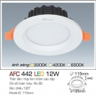 Đèn LED Âm Trần Thạch Cao 3 Màu 12W AFC 442