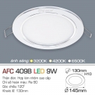 Đèn Led Âm Trần Viền Trắng Siêu Mỏng AFC 409B 9W