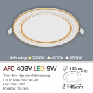 Đèn LED Âm Trần Viền Vàng Siêu Mỏng AFC 409V 9W