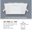 Đèn LED Âm Trần Vuông 9W Siêu Mỏng 3 Màu AFC 669