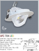 Đèn LED Âm Trần Xoay Góc Chiếu Điểm AFC 724 7W