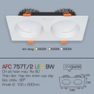 Đèn Led Đôi Âm Trần 1 Màu Chống Chói 9Wx2 AFC 757T-2