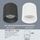 Đèn LED Gắn Nổi 10W Chống Ẩm AFC 631
