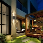 Đèn LED Hắt Tường Mặt Tiền Nhà Đơn Giản UAB156