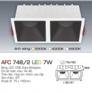 Đèn Led Vuông Đôi Âm Trần Chiếu Điểm 7Wx2 AFC 748-2