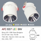 Đèn Lon LED Gắn Âm Trần 9W Chỉnh Hướng AFC 637