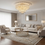 Đèn Mâm Pha Lê Trang Trí Phòng Khách AN-MPL23008 Φ600