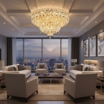 Đèn Mâm Pha Lê Trang Trí Phòng Khách AN-MPL23008 Φ600