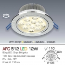 Đèn Mắt Ếch Led Góc Chiếu 30 độ 12W AFC 512
