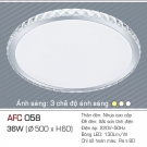 Đèn ốp trần LED 36W với thiết kế hình tròn hiện đại