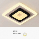 Đèn LED Ốp Trần Vuông EU-BT160 200x200