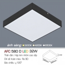 Đèn LED ốp trần vuông hiện đại AFC 580D