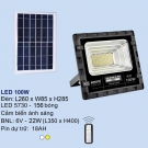 Đèn Pha LED Năng Lượng Mặt Trời 100W EU-SOLAR02