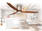 Đèn Quạt Cánh Gỗ Sát Trần QVifa37