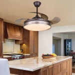 Quạt Trần Cánh Xếp Có Đèn LED Đổi 3 Màu UDQ6131 Ø1080