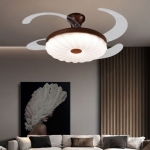 Đèn Quạt Trần Cánh Xếp Trang Trí Phòng Ngủ UDQ6177 Φ1200