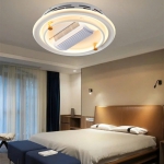 Đèn Quạt Trần Không Cánh Trang Trí Phòng Ngủ EU-ML85 Ø500