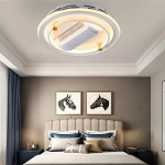 Đèn Quạt Trần Không Cánh Trang Trí Phòng Ngủ EU-ML85 Ø500