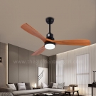 Đèn Quạt Trần Cánh Gỗ Trang Trí Phòng Khách Hiện Đại QT5247