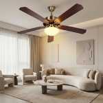 Quạt Trần 5 Cánh Gỗ Trang Trí Phòng Khách AU-QT0308 Φ1320