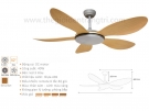 Đèn Quạt Trần Cánh Nhựa QVifa55