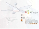 Đèn Quạt Trần Cánh Nhựa QVifa56 Trắng