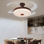 Đèn Quạt Trần Cánh Xếp Trang Trí Phòng Ngủ UDQ6178 Φ1200