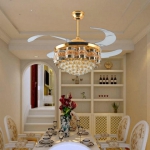 Đèn Quạt Pha Lê Cánh Xếp Tân Cổ Điển UDQ9303 Ø1100