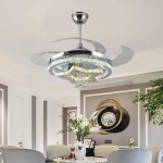 Đèn Quạt Pha Lê Cánh Xếp UDQ6063 Ø1100