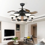 Quạt Trần Cánh Xếp Có Đèn LED Kiểu Retro UDQ6127 Ø1080