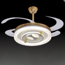 quạt trần cánh xếp QT6171, quạt trần đèn led phòng khách  QT6171, quạt trần hiện đại  QT6171, quạt trần có điều khiển  QT6171